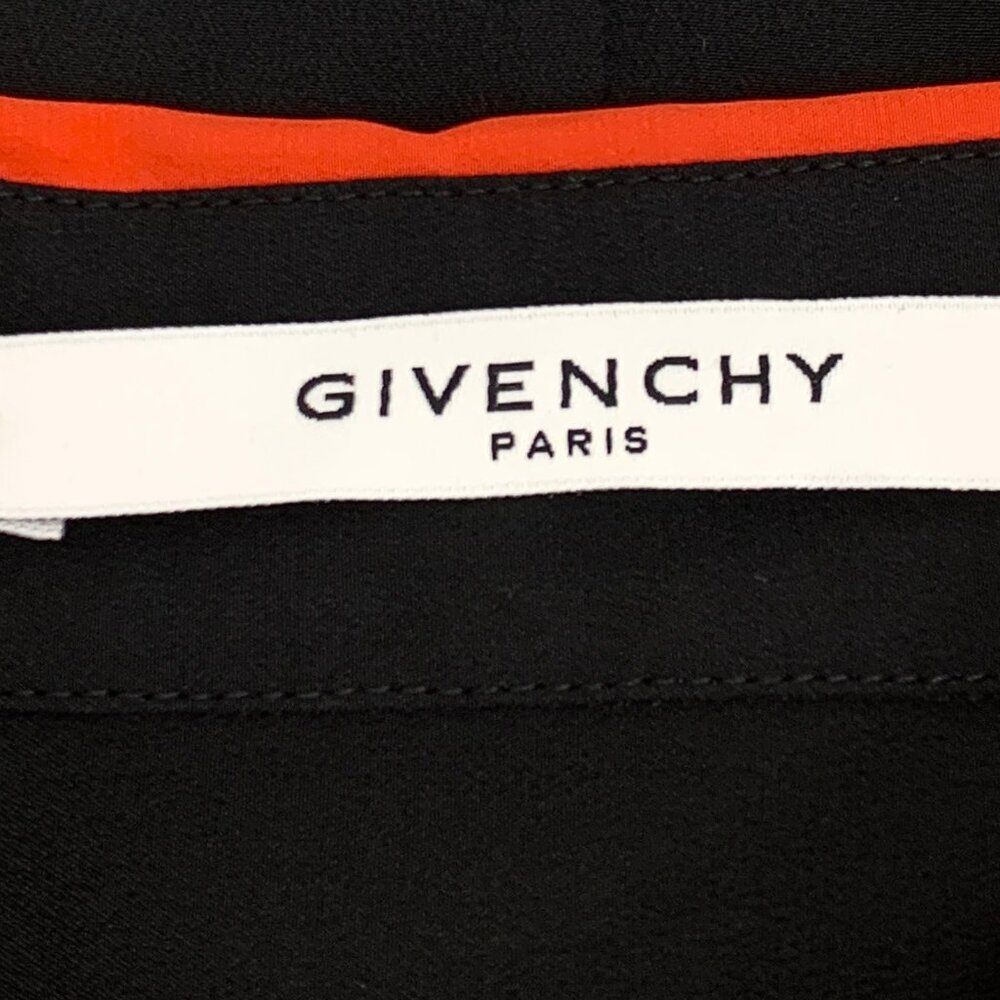 Givenchy Black Silk Collared Single-Breasted Long… - image 5